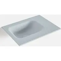 Mondiaz LEX Clay solid surface inleg wastafel voor toiletmeubel 40cm. Positie wasbak links