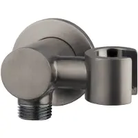 Boss & Wessing Doucheaansluiting bws cemal handdouchehouder rond met kantelbare opsteek 1/2" messing gunmetal