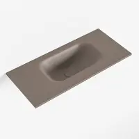 Mondiaz EDEN Smoke solid surface inleg wastafel voor toiletmeubel 50cm. Positie wasbak rechts