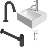 Salenzi fonteinset spy 30x30 cm mat wit