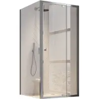 Sealskin Douchecabine hooked omkeerbaar ruime verstelbaarheid 100x100 cm zilver