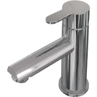 Brauer Wastafelmengkraan Chrome Edition Coldstart Opbouw Laag Korte Platte Hendel Chroom