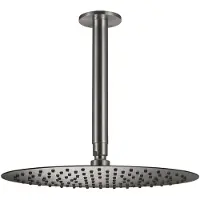 Qisani Hoofddouche Flow met plafonddouchearm Ø 25 cm Geborsteld RVS