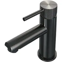 Brauer Gunmetal carving Wastafelmengkraan opbouw - laag - model a - PVD - geborsteld gunmetal 5-GM-001-HD6