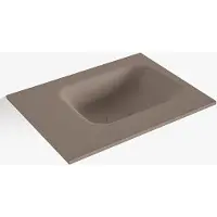 Mondiaz LEX Smoke solid surface inleg wastafel voor toiletmeubel 40cm. Positie wasbak rechts