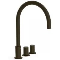 Tres Badrandkraan Study Exclusive Tweeknops Uitloop Gebogen 21,5 cm Zwart Brons