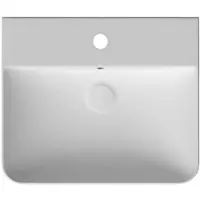 Sapho Wastafel semi inbouw sott aqua rechthoekig 59x49x15 cm keramiek wit
