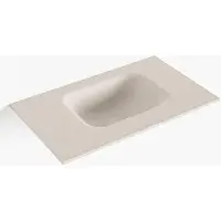 Mondiaz LEX Linen solid surface inleg wastafel voor toiletmeubel 50cm. Positie wasbak rechts