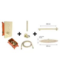 Best design Regendoucheset one pack inbouw thermostaat nancy m300 mat goud