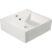Wiesbaden Larx wastafel 46x46x16.5cm wit