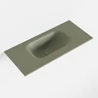 Mondiaz EDEN Army solid surface inleg wastafel voor toiletmeubel 50cm. Positie wasbak midden