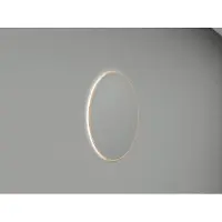Wiesbaden Novi Spiegel Rond LED Dimbaar 80cm - Geborsteld Messing - Glas - Rond - Spiegels, Badkamerspiegels - 8720365817953