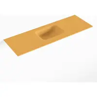 Mondiaz LEX Ocher solid surface inleg wastafel voor toiletmeubel 90cm. Positie wasbak midden
