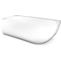 Luca Ligbad Sanitair Primo Hoekbad 180x80x60 cm Rechts Afgerond Wit