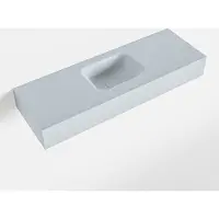 Mondiaz LEX Clay vrijhangende solid surface wastafel 90cm. Positie wasbak midden