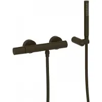 Tres Douchemengkraan Study Exclusive Rond 29 cm met Staafhanddouche Zwart Brons
