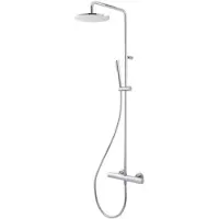Boss & Wessing Douchekolom bws living spa met opbouw thermostaat 20 cm met handdouche chroom