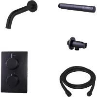 Boss & Wessing Badkraan Inbouw BWS Exclusive Compleet met Handdouche Mat Zwart