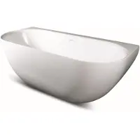 Luca Ligbad sanitair primo acryl 170x80x60 cm back to wall half rond glans wit