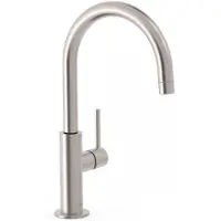 Tres Wastafelmengkraan study exclusive 32,4 cm met hendel uitloop gebogen rond rvs