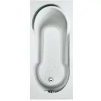 Plieger Vigo solobad acryl 160x70x37cm met poten wit