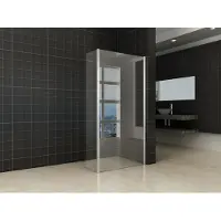 Mueller Lyon inloopdouche 100x200cm met zijwand 30cm anti kalk coating