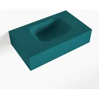 Mondiaz LEX Smag vrijhangende solid surface wastafel 50cm. Positie wasbak rechts