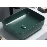 Sanilux Waskom Minerva Color Line 50x39x13 cm Inclusief Click Waste Mat Jade Groen