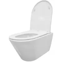 Boss & Wessing Wandcloset bws tia softclose rimless met toiletzitting glans wit