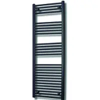 Sanicare Elektrische design radiator plug & play 172x45 cm mat zwart 920 watt met chroom thermostaat links