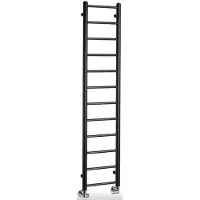 Sapho Dina badkamerradiator 300x1380 mm, zwart mat