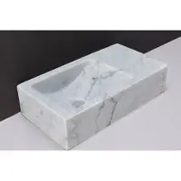 Forzalaqua Fontein Venetia Carrara Gepolijst Zonder Kraangat 40x22x10 cm