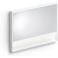 Clou look at me spiegel 2700k led-verlichting ip44 omlijsting in mat wit 110x8x80 cm