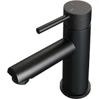 Brauer Black Carving lage opbouw wastafelmengkraan model A mat zwart