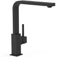 Tres Keukenkraan cocina vierkant uitloop 22 cm mat zwart