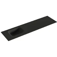 Mondiaz LEX Urban solid surface inleg wastafel voor toiletmeubel 110cm. Positie wasbak links
