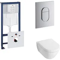 Villeroy & Boch Grohe Rapid SL Toiletset set20 Subway 2.0 Diepspoel met Grohe Arena of Skate drukplaat