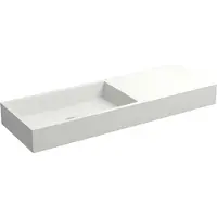 Clou Mini Wash Me fontein met voorbewerkt kraangat rechts aluite B56xH6xD19cm