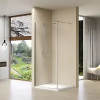 Van Rijn Inloopdouche st01 met zijwand helder glas 120-30x200 cm 8 mm chroom
