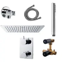 Wiesbaden inbouw regendouche set 05 caral square chroom