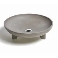 Urbi et Orbi Opzet wastafel caldera beton 43.5x12 cm donker grijs