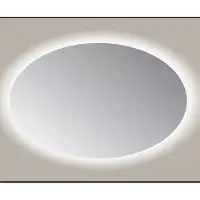 Sanicare Spiegel q-mirrors 100x70 cm ovaal met rondom led cold white en afstandsbediening incl. Ophangmateriaal