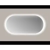 Sanicare Spiegel Q-Mirrors 100x70 cm Ovaal Met Rondom LED Cold White en Afstandsbediening incl. ophangmateriaal