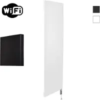 Sanicare Radiator denso met wifi 180x40 cm mat wit met thermostaat wit rechtsonder