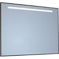 Sanicare Spiegel Q-Mirrors 85x70 cm Rechthoek Met Aan De Bovenkant LED Cold White, Omlijsting Aluminium incl. ophangmateriaal