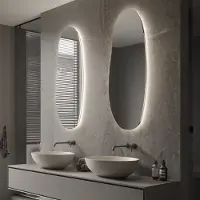 Martens & Meijer Spiegel amsterdam organisch 50x100 cm met verlichting en verwarming