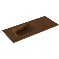 Mondiaz LEX Rust solid surface inleg wastafel voor toiletmeubel 70cm. Positie wasbak links