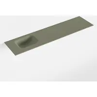 Mondiaz LEX Army solid surface inleg wastafel voor toiletmeubel 120cm. Positie wasbak links