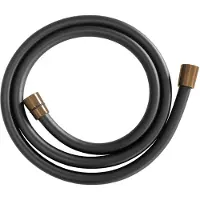 Boss & Wessing BWS Doucheslang Kunststof 150 cm Mat Zwart Met Geborsteld Brons Koper