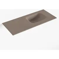 Mondiaz LEX Smoke solid surface inleg wastafel voor toiletmeubel 70cm. Positie wasbak rechts